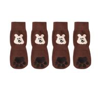 Chaussettes pour Chien 4 Pièces de Chaussettes Souples avec Sangle réglable | Chaussettes pour Empêcher de Lécher les Pattes pour Petits Moyens Grands Animaux Salon Chambre Sol Intérieur