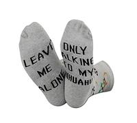 Chaussettes pour chihuahua avec inscription « Leave Me Alone Only Talking To My Chihuahua Today » Cadeau pour les amateurs de chiens - - Medium