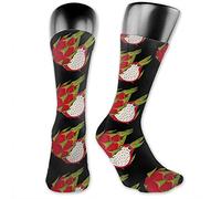 Chaussettes Pour Femme Homme Fruit Du Dragon Chaussettes De Travail Classiques Durable Chaussette De Football, Pour Course À Pied, Cyclisme, Lété, 40cm