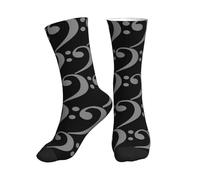 Chaussettes Pour Femme Homme Musique En Clé De Fa Chaussettes Randonnée Classiques Confortables Chaussette De Football, Pour Cyclisme, Course À Pied, Lété, 40cm