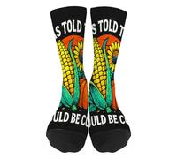 Chaussettes Pour Femme Homme On M'Avait Dit Qu'Il Y Aurait Du Maïs. Chaussettes Randonnée Décontractées Respirantes Planche À Roulettes Bonneterie, Pour Lété, Trekking, Gym, 40cm