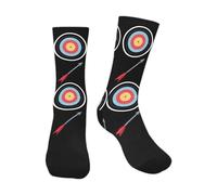 Chaussettes pour homme avec motif cible de tir à l'arc - Unisexe - Design fantaisie pour le travail, la gym, le fitness, le sport, les voyages, Comme indiqué sur la photo, Taille unique