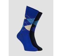 Burlington Basic Gift Box M So coton fantaisie lot de 2 paires, Chaussettes Homme, Bleu Blue Mix 0300, 40-46