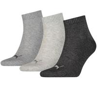 PUMA 9 paire Unisexe Chaussettes, Quart Baskets, CHAUSSETTES COURTES - gris mélange, 39-42 (UK 6-8)