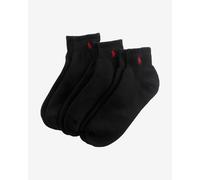 Chaussettes Ralph Lauren Quarter (3 paires) noir rouge