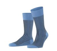 FALKE Oxford Stripe M So coton fantaisie 1 paire, Chaussettes Homme, Bleu Cornflower Blue 6554, 43-44