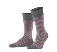 FALKE Oxford Stripe M So coton fantaisie 1 paire, Chaussettes Homme, Gris Steel Melange 3165, 45-46