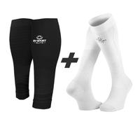 Chaussettes récupération + manchon compression BV Sport Pack Performance (noir/blanc) L+