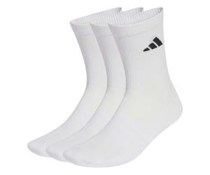 Chaussettes rembourrÃ©es mi-mollet adidas (x3) Blanc 47/49