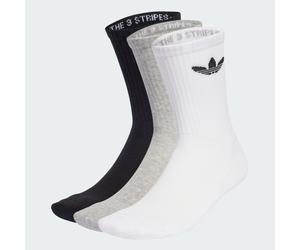 Chaussettes rembourrées Trefoil (3 paires) White / Medium Grey Heather / Black 31-33