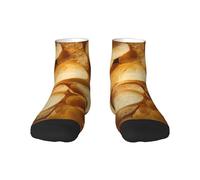 Chaussettes respirantes pour adultes - Motif chips de pommes de terre - Printemps et automne, 1 noir, taille unique