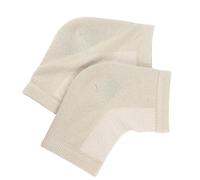 Chaussettes réutilisables pour traitement du talon fissuré avec gel hydratant pour soins des pieds pendant la nuit Poignets élastiques Design sans orteils Chaussettes en gel pour talon sec