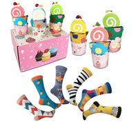 Chaussettes rigolotes Cadeau original, Cupcakes pour vos pieds doucement irrésistibles qui vous feront rire et marcher avec style. Transformez vos pas en une savoureuse fête avec ce pack de 6