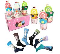 Chaussettes rigolotes Cadeau original, Cupcakes pour vos pieds doucement irrésistibles qui vous feront rire et marcher avec style. Transformez vos pas en une savoureuse fête avec ce pack de 6
