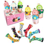 Chaussettes rigolotes Cadeau original, Cupcakes pour vos pieds doucement irrésistibles qui vous feront rire et marcher avec style. Transformez vos pas en une savoureuse fête avec ce pack de 6