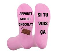 Chaussettes Rigolotes Femme,Cadeau Personnalisé Femme,Idee Cadeau Femme Noel,Cadeau Femme Original,Cadeau Anniversaire Femme,Cadeau Fête Des Mères Saint-Valentin Chocolat Chaussettes Drole Femme