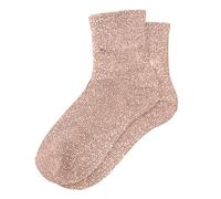 Chaussettes roses à paillettes pour femme - Chaussettes en tricot unies - Chaussettes thermiques chaudes - Chaussettes courtes respirantes - Chaussettes douillettes - Costume de carnaval - Chaussettes