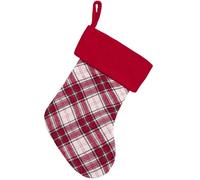 Chaussettes rouges à carreaux mignons avec pendentif collation (rouge pastèque, 39 x 25 cm)