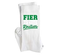 Chaussettes Routier 1 Blanc | Socks | Taille 41-45 | Idée Chaussettes Personnalisées Cadeau Fête Original Famille Travail Départ Collègue Retraite Noël.