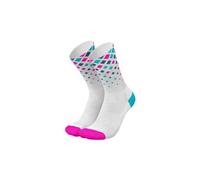 Chaussettes running incylence crystals blanc rose turquoise