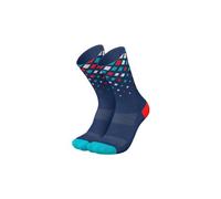 Chaussettes running incylence crystals bleu marine turquoise