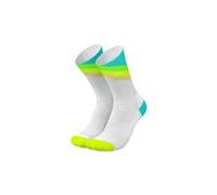 Chaussettes running incylence grades blanc bleu jaune