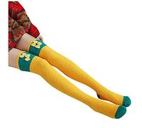 Chaussettes Salade Chaussettes sur Polaire Rouge Corail Chaussettes Noël Chaussettes Chaudes au Genou Bas Épais Femmes Les Chaussettes Hautes Vélo de Route Chaussettes Bleu (Jaune, Taille Unique)