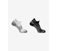 Chaussettes Salomon Aero Ankle 2-Pack blanc noir - XL