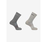 Chaussettes 2 paires salomon evasion crew gris