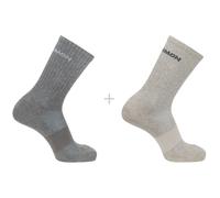 Salomon - Evasion Crew 2-Pack - Chaussettes multifonctions - EU 39-41 - light grey / heather medium