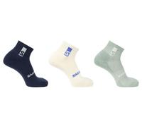 Chaussettes Salomon Everyday Ankle lot de 3 noir blanc vert - 45-47