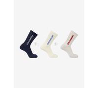 Chaussettes Salomon Everyday Crew lot de 3 noir blanc bleu rouge - 45-47