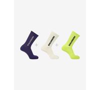 Chaussettes Salomon Everyday Crew lot de 3 violet blanc jaune - 42-44