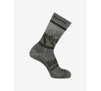Chaussettes Salomon Retro Wool Crew gris ombre noir - L