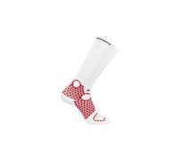 Chaussettes salomon s lab ultra knee blanc rouge