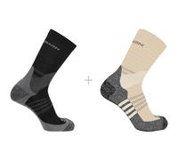Salomon - X Ultra Access Crew 2-Pack - Chaussettes de randonnée - EU 45-47 - bleached sand / black