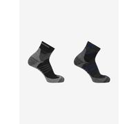 Chaussettes Salomon X Ultra Access Quarter 2-Pack gris foncé noir - XL