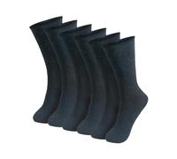 Chaussettes sans couture, chaussettes en coton non serrantes, chaussettes longues, chaussettes pour diabétiques, chaussettes élastiques, Gris foncé, 6 paires, 35-41