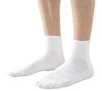 Chaussettes sans couture pour homme en maille de coton évacuant la transpiration - Design long tube - Chaussettes de cheville pour plus de confort pendant les entraînements et les voyages - Absorbe la