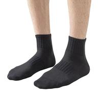 Chaussettes sans couture pour homme en maille de coton évacuant la transpiration - Design long tube - Chaussettes de cheville pour plus de confort pendant les entraînements et les voyages - Absorbe la