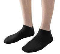 Chaussettes sans couture pour homme en maille de coton évacuant la transpiration - Design long tube - Chaussettes de cheville pour plus de confort pendant les entraînements et les voyages - Absorbe la