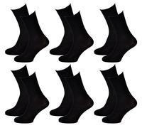 Chaussettes Sans Élastique Femme Spécial Jambes Sensibles Pack De 6 Paires Noires 0214