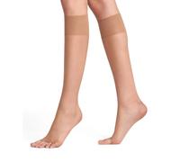 Falke Chaussettes hautes femme Shelina Toeless 12 Den – Ultra-transparentes unies, effet peau Sun 35-38