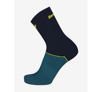Chaussettes Santini Le Maillot Jaune Allez bleu marine turquoise - M-L