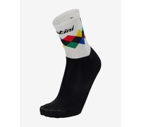 Chaussettes Santini UCI Gravel World Championships Leuven noir profond blanc - XL