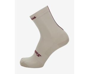 Chaussettes Santini x Eroica Quiete blanc bordeaux - M-L