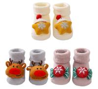 Chaussettes Sensorielles beb Hochet naissance, noël antiderapante, jouet 0-12 mois, jeux d’éveil hiver enfant (FR/ES, âge, 12 mois, beb)