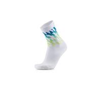 Chaussettes sidas run colors geo blanc vert bleu