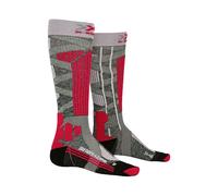 Chaussettes ski X-Socks Rider 4.0 (stone grey melange/pink) femme 35-36
