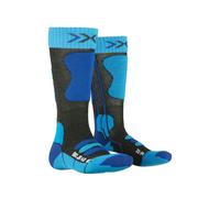 Chaussettes ski X-Socks Ski JR 4.0 (anthracite melange/electric blue) enfants 27-30